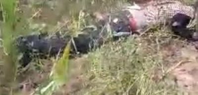 The body of Yowabu Sebakak, killed on Aug. 19, 2024, in eastern Uganda.