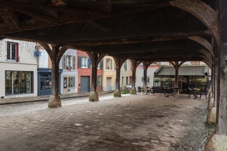 The market hall in Luzarches, Frances.