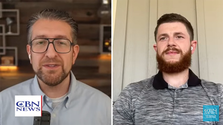 Billy Hallowell interviews Christopher Gunderson who is profiled in the CBN documentary, “Investigating the Supernatural: Miracles.”