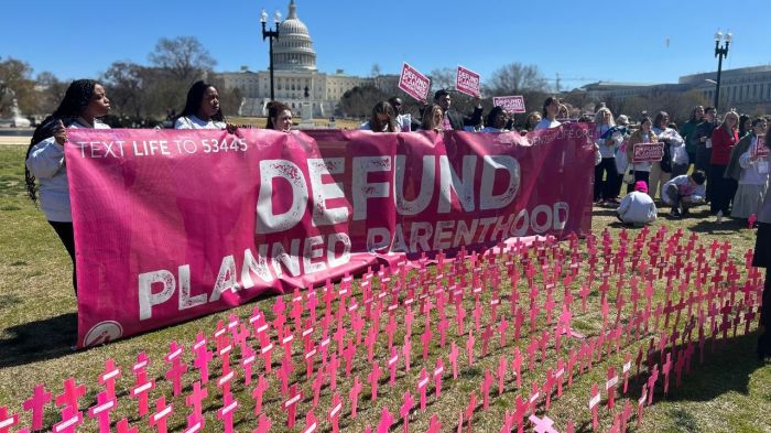 Students for Life and other pro-life groups gathered on Capitol Hill in Washington on March 27, 2025, to call for an end to federal government funding of all abortion vendors.