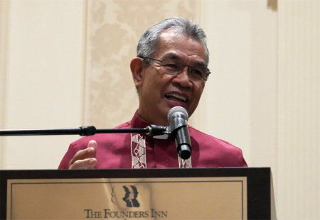 Bishop Efraim Tendero, executive director of the Galilean Movement and former secretary general of the World Evangelical Alliance, addresses a group of church and ministry leaders gathered at Regent University in Virginia Beach, Virginia, on March 25, 2025.