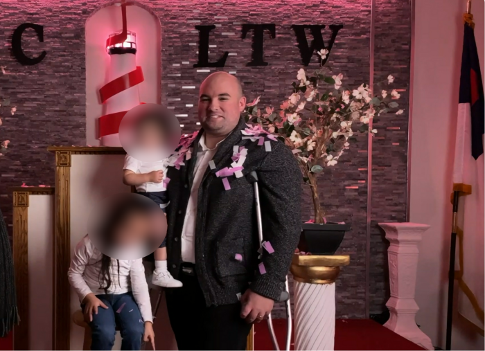 Pastor Jose Saez Jr. of the Iglesia Cristiana Alumbrando El Camino Church in Brentwood, New York.