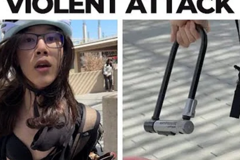 Asian man named 'Alyssa' attacks conservative group TPUSA with bike lock 